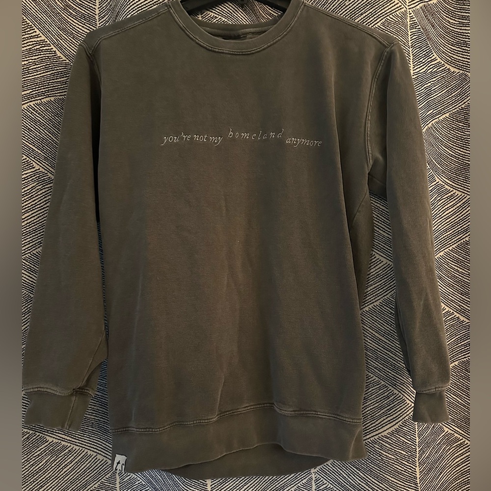 Taylor Swift Exile lyrics crewneck size M